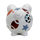 Child to Cherish Ceramic Piggy Bank for Boys, Sport