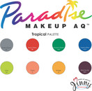 Mehron Makeup Paradise AQ Face & Body Paint 8 Color Palette (Tropical)