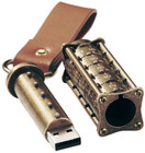 Smart Decisions International Cryptex USB Flash Drive 32 GB, USB 3.0, Antique Gold