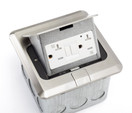 Lew Electric Lew Electric PUFP-SQ-SS-GFI Pop Up 20 AMP GFCI Outlet Box - Stainless Steel