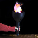 Fortune Products Flame Light Burning Torch 4-in-1, Battery Operated, Fake Fire, Artifical Flame, Realistic Silk Flame, Halloween, Theater, Mood Lighting, LED