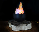 Fortune Products Flame Light Burning Torch 4-in-1, Battery Operated, Fake Fire, Artifical Flame, Realistic Silk Flame, Halloween, Theater, Mood Lighting, LED