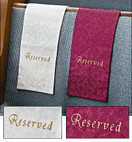 Christian Brands Embroidered Jacquard Reserve Pew Cloths Pack of 4 (White)
