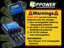 Ppower Pbe 12 packs of 700mAh 3.7v Cr123a Rechargeable Battery + PPOWER 4 Slots 3.7V Li-ion charger (PI4) + Battery boxes (12X) CE Certified for Arlo Camera, Reolink Argus, Keen, etc