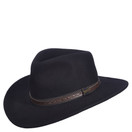 Dorfman Pacific Dorfman Pacific Scala Men's Crushable Wool Outback Hat Black