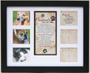 The Grandparent Gift Co. Pet Memorial Collage Frame for Dog or Cat with Sympathy "Pawprints Left by You" Poem -