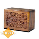 Bogati Tree of Life Hand-Carved Rosewood Urn Box - Medium