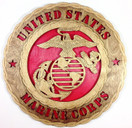 Custom Laser Accents Unique Decorative Custom Laser Crafted Three Dimensional Wooden Wall Plaque - Armed Forces Marines