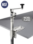 BOJ BOJ Can Opener NSF Certified Commercial Grade Manual (Nickel Plated) Medium Duty Table Mount for Kitchen Restaurant with 20" Bar Length