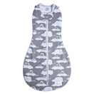 Woombie Woombie Grow With Me Baby Swaddle - Convertible Swaddle Fits Babies 0-9 Months - Expands to Wearable Blanket for Babies Up to 18 Months (Bye Bye Cars, Grey)