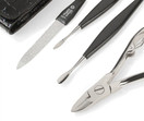 Niegeloh Women's Manicure Set in Black Leather Case. Made by Niegeloh in Solingen, Germany