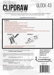 ClipDraw Clipdraw Ambidextrous Concealed Gun Belt Clip for Glock 43 Black