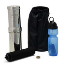 Berkey Go Berkey Kit -Includes Stainless Steel Portable Water Filter System with Sport Berkey Water Bottle (Filter included) and a Vinyl Black Carrying Case