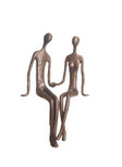 Danya B Sitting Couple Bronze Sculpture