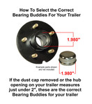 Bearing Buddy Bearing Buddy Stainless Steel Bearing Protectors (1.980" Diameter) with Auto Check With Bras - Pair