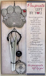 The Grandparent Gift Co. Pet Memorial Wind Chime - 12 Metal Casted Pawprint Wind Chime - A Beautiful Remembrance Gift For a Grieving Pet Owner- Includes Pawprints Left By You Poem Card.