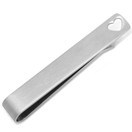 Ox and Bull Ox and Bull Contemporary I Love You Heart Hidden Message Stainless Steel Tie Bar Clip