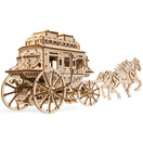 UGEARS Stagecoach 3D Mechanical Model - Wooden Brainteaser and Puzzle for Adults, Teens