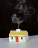 Irish Turf Incense & Ceramic Cottage Irish Peat,Beige,