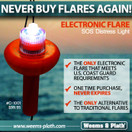 SOS DISTRESS LIGHT, THE ONLY ALTERNATIVE TO TRADITIONAL FLARES