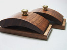 1 Pair Walnut Wood Quilt Hang-Ups Clamps Clips - Large