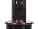 Lew Electric PUR15-ORB Round Countertop Pop Up 15 Amp Receptacles With USB Ports - Oil Rubbed Bronze