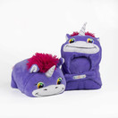 Comfy Critters Stuffed Animal Blanket  Unicorn  Kids Huggable Pillow and Blanket Perfect for Pretend Play, Travel, nap time.