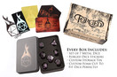 Forged Dice Co. Metal Polyhedral Dice Iron w/ Orchid Numbers Set of 7