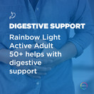 Rainbow Light - Active Adult 50+ Multivitamin with CoQ10 - Food-Based Supplement Provides Antioxidant Protection and Probiotics, Supports Energy, Nutrition, and Stress Management - 90 Tablets
