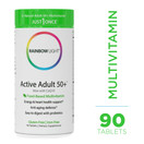 Rainbow Light - Active Adult 50+ Multivitamin with CoQ10 - Food-Based Supplement Provides Antioxidant Protection and Probiotics, Supports Energy, Nutrition, and Stress Management - 90 Tablets