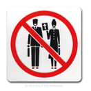 No Preaching' Door Plaque