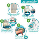 Baby Bottle - Bare Air-Free Feeding System, Easy Latch Nipple For Bottle-Fed Babies - Starter Set