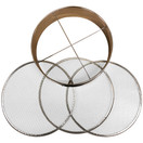 Joshua Roth Limited 4pc Soil Sieve Set, 12" diameter - Stainless Steel Frame Three Interchangeable Sieves With Varying Mesh Sizes Grade - Mix Soil Filter Large Debris Replacement Screens