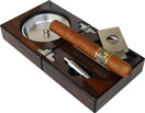 Habanos & Hermanos- Extravaganza Collection - The Compact Cigar Ashtray with Cigar Cutter and Punch (4.75 x 4.75 x 2.8)