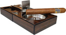 Habanos & Hermanos- Extravaganza Collection - The Compact Cigar Ashtray with Cigar Cutter and Punch (4.75 x 4.75 x 2.8)