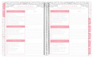 Bloom Daily Planners Undated Wedding Planner - Hard Cover Wedding Day Planner & Organizer - 9" x 11" - Silver Foil