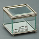 Creative Gifts Glass Square Hinged Box