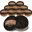 Smokey Mountain Herbal Snuff - Peach - 10-Can Box - Nicotine-Free and Tobacco-Free - Herbal Snuff - Great Tasting & Refreshing Chewing Tobacco Alternative