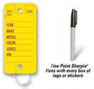 Poly Tag Key Tags - Yellow (250/box)