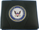 US Navy Genuine Leather Wallet - Black