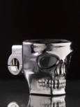 Kruzer Kustom Kaddy Chrome Skull Motorcycle Cup Holder HANDLE BAR Mount