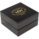 H&H The Compact Cigar Ashtray with Cigar Cutter and Punch - Ebony - (4.75 x 4.75 x 2.8)