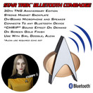 Star Trek Next Generation Bluetooth Communicator Badge - TNG Combadge with Chirp Sound Effects Microphone & Speaker - Enterprise Memorabilia, Gifts, Collectibles, Gadgets & Toys for Star Trek Fans Star Trek Next Generation Bluetooth Communicator Badge - TNG Combadge with Chirp Sound Effects Microphone & Speaker - Enterprise Memorabilia, Gifts, Collectibles, Gadgets & Toys for Star Trek Fans