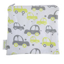 Woombie B-Green Snack Bags - Little Cars Green/Gray - FDA Approved, BPA/PVC Free