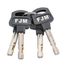 FJM Security SPSA80-KA 3-1/8" Triple Chrome Plated D-Shaped Security Padlock, Keyed Alike