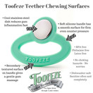 Toofeze Baby Teething Toys (Mint Green)-100% Stainless Steel and Silicone