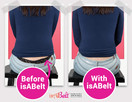 isABelt | No Show | No Bulk | Invisible |Adjustable Women's Slimming Belt with Flat Locking Plastic Clasp, (1'' Wide, Color: Clear)