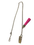   Zipper Genie with Suede Tassel, Pink