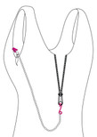  Zipper Genie with Suede Tassel, Pink