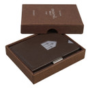 EXENTRI Trifold Wallets w/RFID in Brown - Premium Leather with Stainless Steel Locking Clip Stylish, Sophisticated, Compact